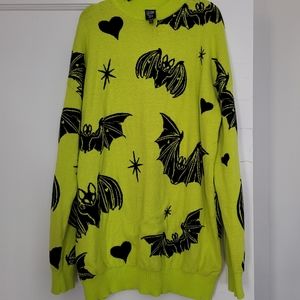 Dolls Kill The Grave Girls Oversized Bat Romance Sweater, XS